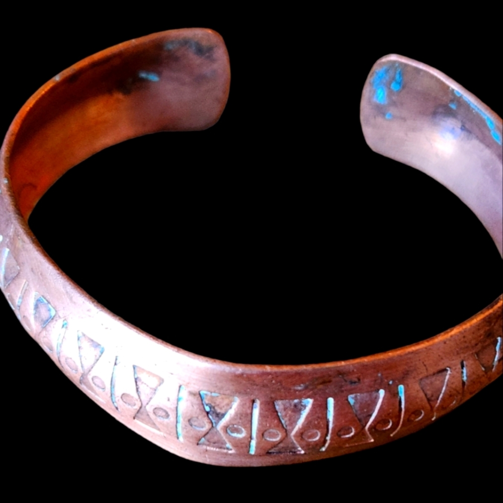 Vintage Western Genuine Copper Cuff Bracelet